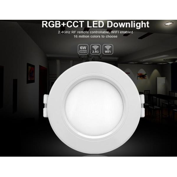 Milight Wifi 6W RBG+CCT LED Downlight 2.4G All color RGB and dual white 3000k to
