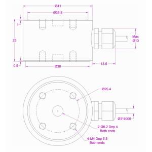 Flange load cell 20kN 10kN 5kN 2kN 1kN 500N tension/compression force sensor