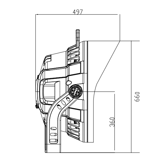 DC42V 1000W High Power IP66 Waterproof Horsing Light Tower Crane Light LED High Mast Light