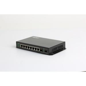 Black 1U Rack HiOSO Power Over Ethernet Switch 10 Port Gigabit