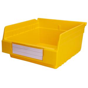 PP Semi-Open Front Organizer Bin for Rack System Stackable Small Parts Shelf