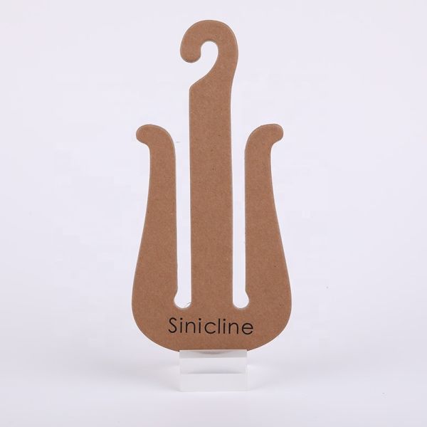 Quality 3mm Biodegradable Customized Sandal Paper Hanger Cardboard Hanger Hooks wholesale