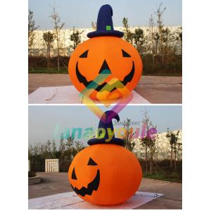 China Party Decoration 0.55mm Inflatable Pumpkin Halloween With Light on sale