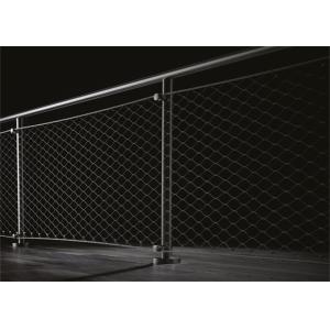 Cheap Diamond Soft Handrails 2.0mm Ss Rope Mesh 2.4m Length Panels At Both Sides for sale