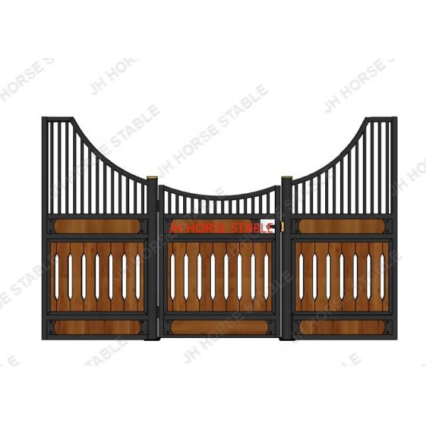 Quality Black Powder Coating Horse Stall Fronts Corrosion Resistant With Feeder wholesale