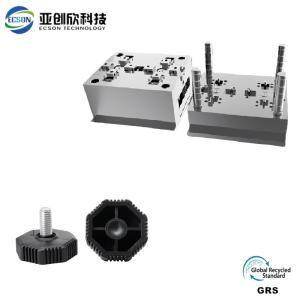 High-Performance Plastic Injection Molding Parts black circular adjustable foot
