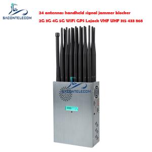 24 Antennas Portable Signal Jammer 24w 20m Radius For All Signals