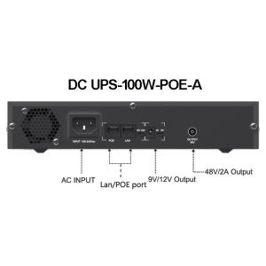 Mini DC UPS-100W POE-A 9V 12V 15V 24V 48V With POE For Router Modem CCTV Camera
