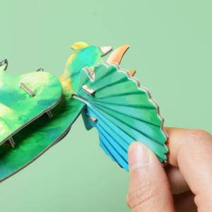 4 Assorted Vehicles Preschool Jigsaw Puzzle Eco Friendly 3D Cardboard