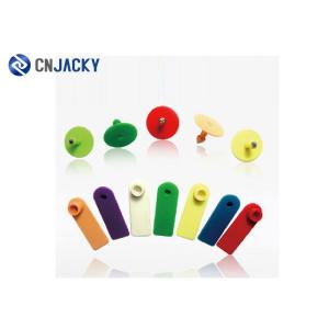 Farm Use Sheep Ear Tags , Rfid Animal Ear Tag Plastic Reliable Structure