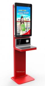 Cheap Elegant Bill Payment Kiosk Free Standing / Wall Mounted Support Cash Payment for sale