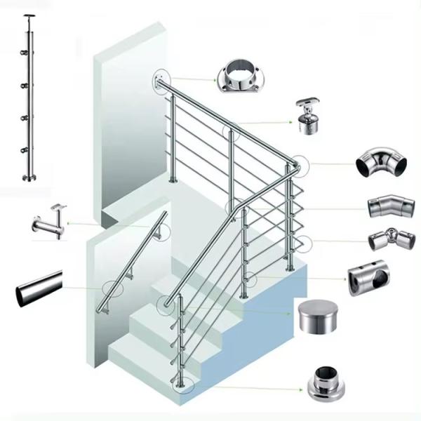 Wall Mounted Handrail Bracket Circular Pipe