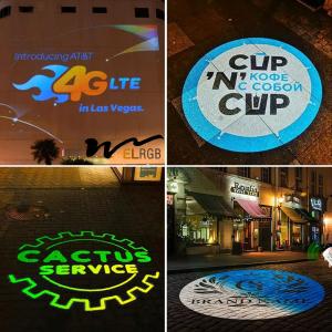 300W Gobo Logo Projector Light Indoor Work Light 6000K Waterproof Gobo Projector