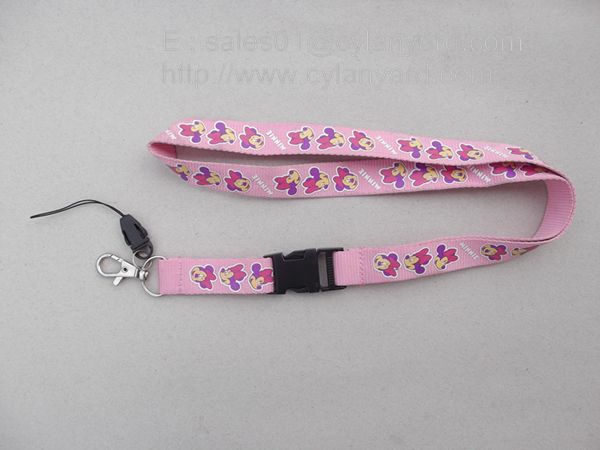 Corporate logo polyester ID card badge lanyards, cheap silkscreen print polyester lanyards
