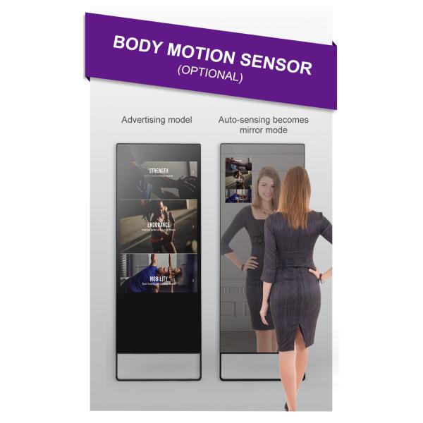 Personalized Virtual Trainer Magic Fitness Mirror 32inch HD LCD Magic Workout Mirror Customized