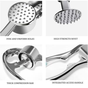 FDA Approved Stainless Steel Garlic Press Peeler Set Multifunctional