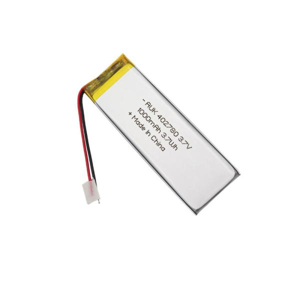 Long Lipo Battery 3.7V 402780 1000mAh 3.7Wh AUK Lithium Polymer Battery For E
