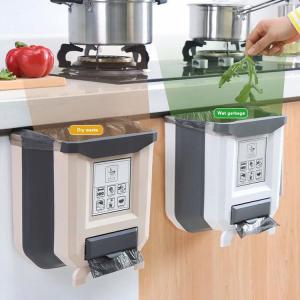 Hands Free Pullout Hanging FoldableTrash Can Waste Bin Garbage Can Kitchen Trash