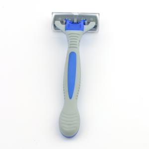 Wholesale Eco Friendly Shaving Razors Rubber Handle Six Blades Disposable Razor