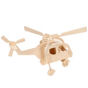 China Durable Solar Powered DIY Educational Wood Helicopter Toy Eco Friendly on sale