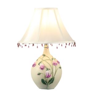 White Purple Elegant Nightstand Table Lamps With Power Switch Lightweight