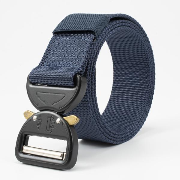 EDC Tactical Cotton Canvas Belt Metal Buckle 3.7cm Width