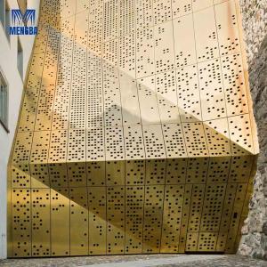 Customized Aluminium Curtain Wall Punched Plate Cladding Facade
