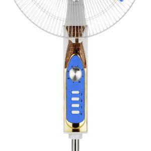 Solar Rechargeable Emergency DC Fans 12V 16 Inch With Timer