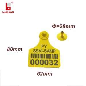 80MM 62MM Uhf Cattle Tags With Serial Numbers