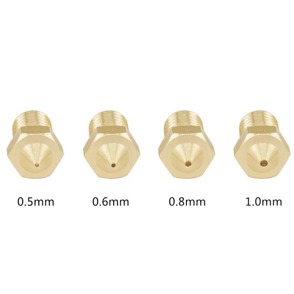 GT2 Pitch 2mm MK8 Copper 3D Printer Nozzle Size 12.5mm X 7mm