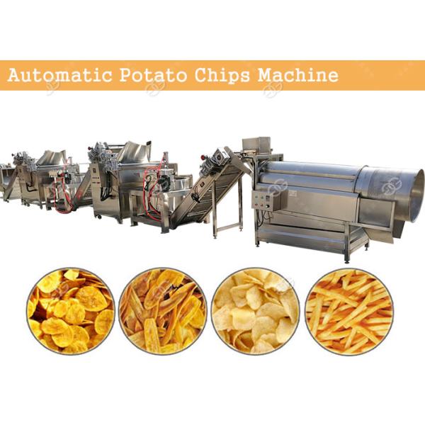 Industrial Automatic Potato Chips Making Machine Electric Heating With High Capacity 200kg/H