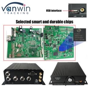 H.265 4CH Full HD Mobile DVR Live Stream Blackbox Recorder 4G Wifi GPS Vehicle