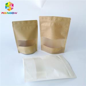 Reusable Lamination Plastic Food Packaging White Brown Paper Customized Printing