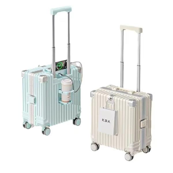 360° Spinner Wheels Lightweight Aluminum Frame Carry-On Luggage with Scratch
