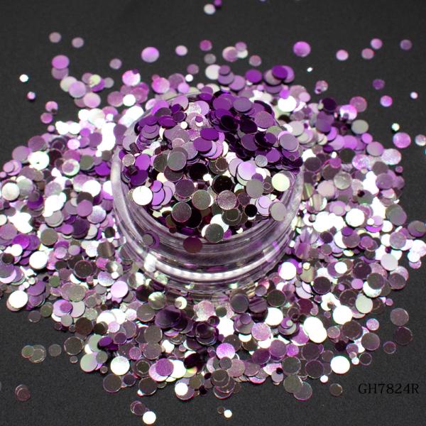 Nail Art Chameleon Glitter Powder Loose Sparkles Purple White Gold For Hand Cardstock Printing