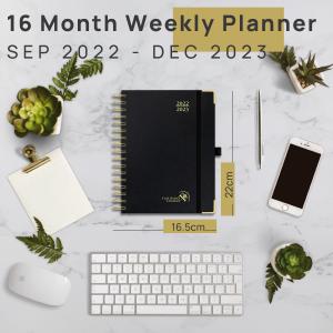 Hardcover Spiral Bound Weekly Planner For July 2023 To June 2023