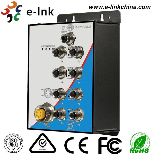 Quality Industrial 8-port M12 Ethernet Switches / Railway / EN50155 wholesale