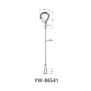 304 Steel Cable Lifting Slings With Loop And Die Cast Hook YW86540
