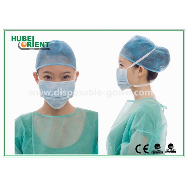 CE MDR Approved Non-Woven Disposable Face Mask 3 Ply Surgical Face Mask With Tie On For Hospital Use