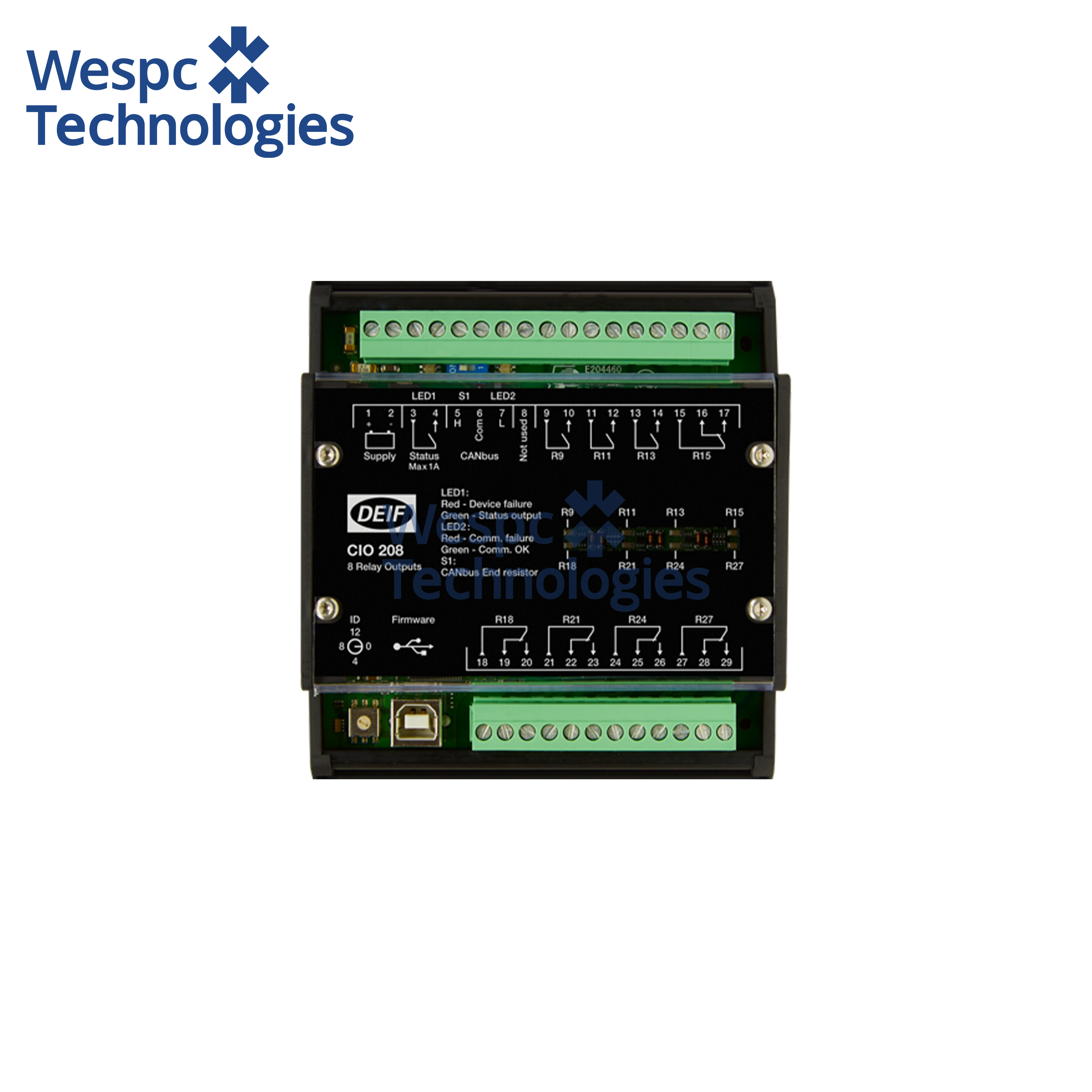 Cheap Wespc Original CIO 208 CAN Bus-based I/O Module Remote Output Expansion Module for sale