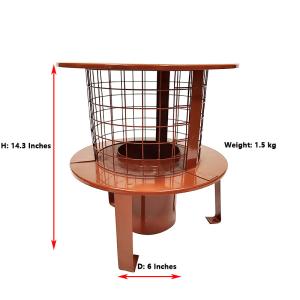 China CE 1.2mm Wind Resistant Chimney Pipe Wind Cap 25mm Insulation on sale