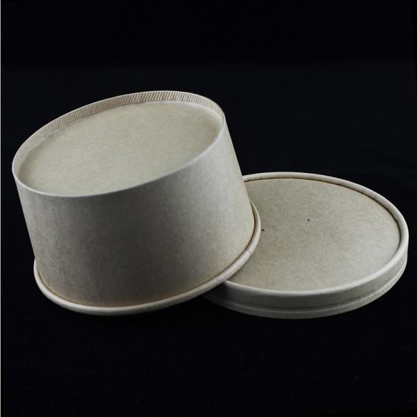 Eco Friendly Paper Salad Bowls With Lids 1000ml Kraft Food Containers
