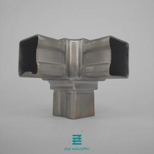 Stainless Steel 304 / 316L Handrail Connector Square Support OEM Tee 42.4mm X 2.0mm