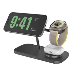 All in 1 Qi 2 Zinc Alloy Wireless Charger with 15W Power LED Indicator for