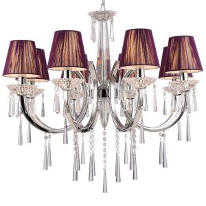 Cheap Metal crystal chandelier with Lampshade for indoor home lighting Fixtures (WH-MI-54) for sale