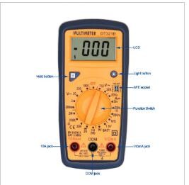 SMALL MULTIMETER WITH BACKLIGHT DT321B digital multimeter