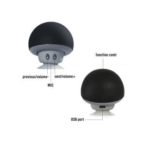 Hands Free Lovely Mushroom Wireless Bluetooth Speaker With Suction Cup