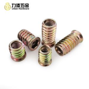 ODM Wood Rivet Nut , M6 Metric Threaded Inserts For Wood Stress Relieving