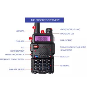 UV 5R Walkie Talkie / Handheld Dual Band Walkie Talkie VHF / UHF136-174Mhz 400