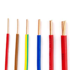 450/750V Pure Copper PVC Insulated Single Core Electric Wire 4mm for Customized